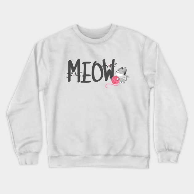 Meow Crewneck Sweatshirt by Julie Townsend Studio